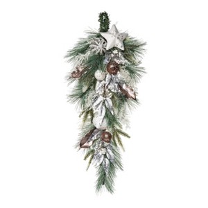 Transpac Artificial 30 in. Multicolored Christmas Glow Festive Teardrop - 1 of 2