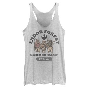 Womens Star Wars Forest of Endor Summer Camp '83 Racerback Tank - 1 of 4