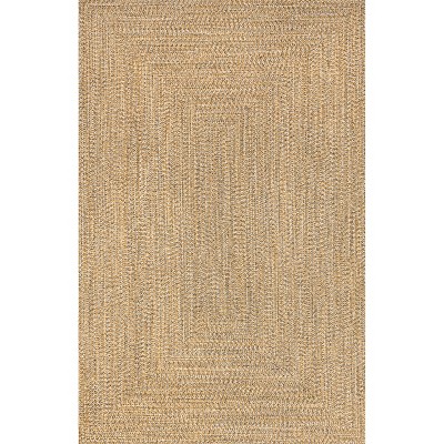 12'x18' Wynn Braided Indoor/Outdoor Area Rug Tan - nuLOOM