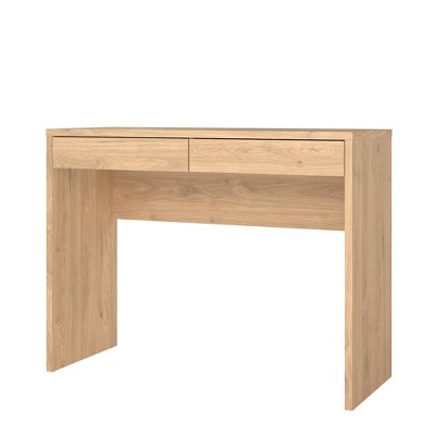 Jackson Hickory Wood Writing Desk with 2 Drawers
