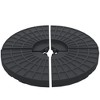 Outsunny 4 Pieces Round Patio Umbrella Base, Cantilever Offset Outdoor Umbrella Weights, 52 Liters Capacity Water or 112 lbs Capacity Sand Plates Set - 4 of 4