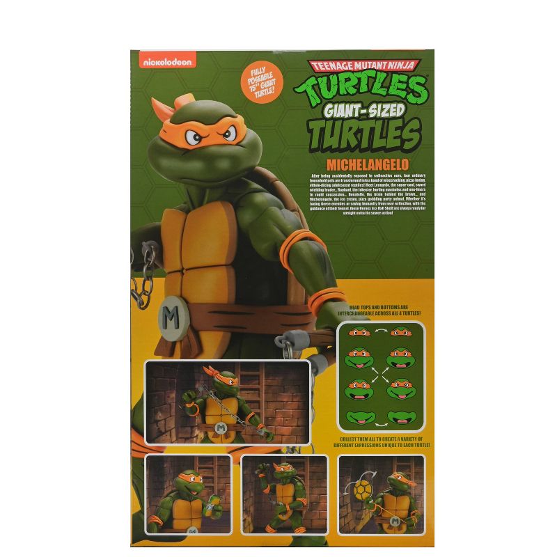 NECA Teenage Mutant Ninja Turtles Giant Size Michelangelo Action Figure, 3 of 6