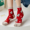 Kitty Cat Pattern Toe Socks from the Sock Panda (Women's Sizes, Adult Medium) - 2 of 3