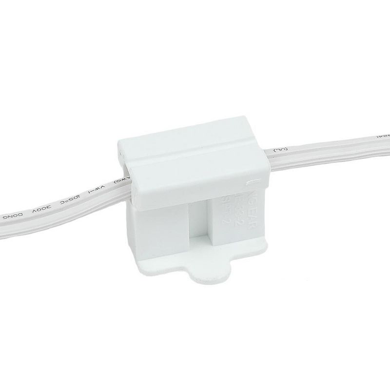 Novelty Lights White Snap-On Vampire Plug SPT-2 for C9/C7 Socket or Zip Cord Wire, 4 of 7