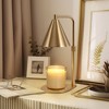 11 in. Sleek Adjustable Gold Desk Lamp - Modern Bedside Table Task and Reading Wax Melting Lampfor Bedroom or Office - 3 of 4