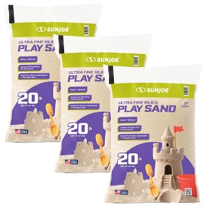 Sun Joe Ultra Fine Silica Play Sand, Sandboxes & Sensory Tables, 20 lbs, 3 Pack - 1 of 4