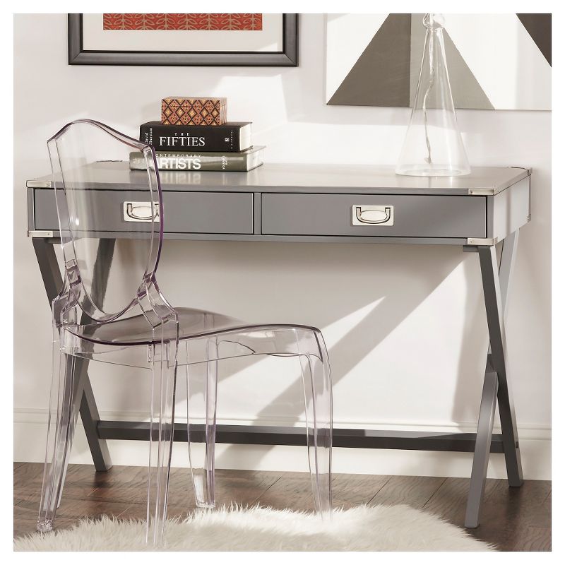 Kenton Wood Writing Desk with Drawers - Inspire Q, 4 of 10
