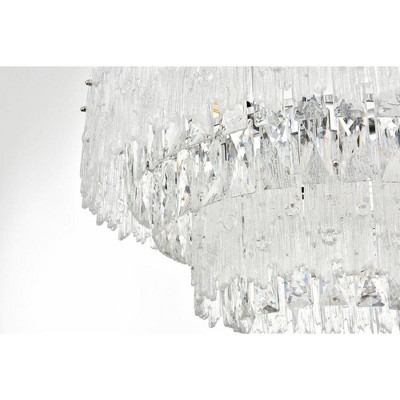 Emilia Chrome 21-Inch Crystal Chandelier with Royal Cut Crystals