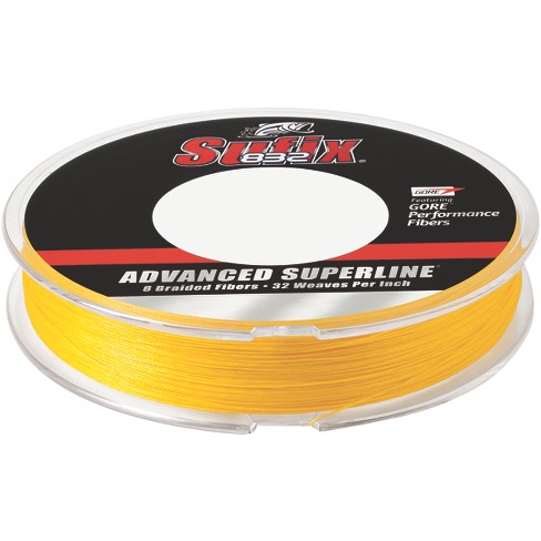 Sufix 150 Yard 832 Advanced Superline Braid Fishing Line - 30 lb. - Hi-Vis  Yellow