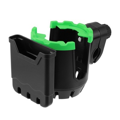 Unique Bargains Lightweight Plastic Bike Beverage Holders Black Green 1 Pc