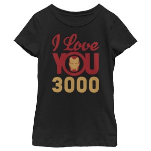 Girl's Marvel Iron Man Love 3000 T-Shirt - 1 of 4