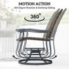Wicker Rattan Swivel Patio Glider Chair Set of 2, Outdoor Glider Chair with Steel Frame, High Back - 4 of 4
