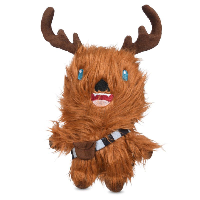 Star Wars: 6" Holiday Chewbacca Reindeer Plush Squeaker Toy, 1 of 5
