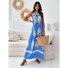 Women's Boho Chic Printed Halter Maxi Dress - 3 of 3