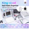 SAVILAND Nail Polish Organizer Bag: PU Leather Nail Polish Organizer Case Holds 70 Bottles (15ml-0.5 fl.oz) & Nail Lamp - 3 of 4