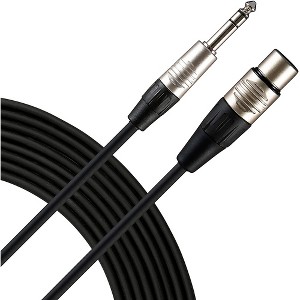 Livewire Advantage Interconnect Cable 1/4 TRS Male to XLR Female Black - 1 of 3