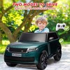 24V Ride On Toy, Licensed Land Rover Kids Car, 2-Seater Ride On Car w/Remote Control, Toy Storage Box, 3 Speeds, Lockable Doors, Rear Handle, Music - 4 of 4
