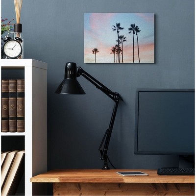 Sunset Sky with Palm Tree Silhouettes Canvas Wall Art, 16 x 20