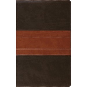 ESV Large Print Personal Size Bible, Red Letter, Thumb Indexed (Trutone, Forest/Tan, Trail Design) - by  Esv Bibles (Leather Bound) - 1 of 1