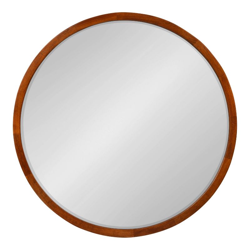 24&#34; McLean Round Wall Mirror Walnut Brown - Kate &#38; Laurel All Things Decor, 3 of 9