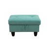 AndMakers 28.5 in. W Linen Rectangle Ottoman with Storage - 2 of 4