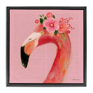 Stupell Industries Floral Flamingo Pink Portrait, 18" x 18" - 1 of 4