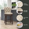 Hillsdale Furniture Edenwood Swivel Counter Height Barstool Cream: Matte Finish, Upholstered, Wood Legs - 4 of 4