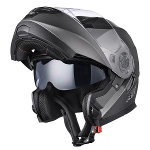 AHR Modular Full Face Motorcycle Helmet Flip up Dual Visor Motocross DOT S/M/L/XL/XXL - 1 of 4
