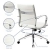 Modway Jive Mid-Back Office Chair – Ribbed Vinyl Upholstery with Chrome Base - 2 of 4