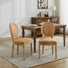 COWLOWN Set of 2 Accent Chairs, Dining Chairs, Wood Frame with Linen Upholstery, 300lb Capacity - 4 of 4