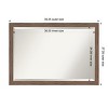 Amanti Art Pia Medium Brown Narrow Beveled Framed Bathroom Vanity Wall Mirror - 3 of 4