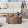 27.5" Round Coffee Table with Low Profile MDF Base,Modern Accent Table for Compact Spaces-The Pop Home - 3 of 4