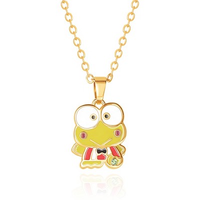 Sanrio Hello Kitty Brass Enamel Kerropi 3D Pendant, 16+ 2'' Chain