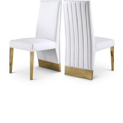 Meridian Furniture,PorshaVegan Leather Dining Chair, Set of 2
