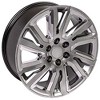 OE Wheels CV39 22 Inch Rim Fits Sierra 1500 Style 6x139.7 22x9 Gloss Hyper Black with Chrome Insert - Hollander 5907 (1) - 4 of 4
