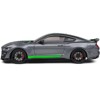 2020 Ford Shelby Mustang GT500 Carbonized Gray Metallic with Neon Green Stripes 1/18 Die Cast Model Car by Solido - 3 of 4