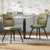 AMERLIFE Upholstered Dining Chairs, Curved High Back Modern Kitchen Chairs - 3 of 4