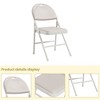 coucheta Folding Chairs, Padded Foldable Chair with PU Leather Cushion and Back, Metal Frame Indoor/Outdoor Portable Stackable Seats - 3 of 4