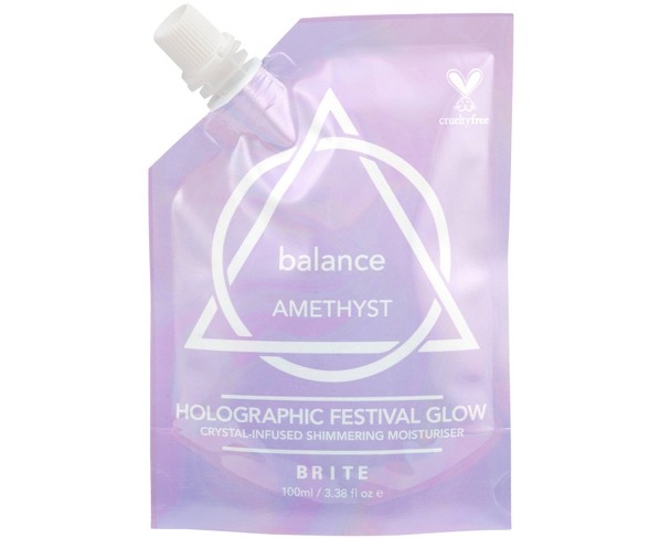 BRITE Festival Glow Shimmering Balance Amethyst Moisturiser - 3.38 fl oz