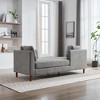 LOVMOR 77.95'' Wide Modern Double-Sided Upholstered Chaise Lounge Indoor, Chenille Fabric Sleeper Sofa Couch With 4 Throw Pillows, Rubberwood Legs - 3 of 4