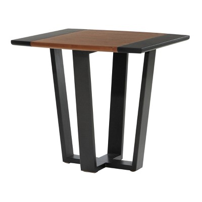 Contemporary Walnut Veneer Side Table Walnut Brown - Venus Williams Collection