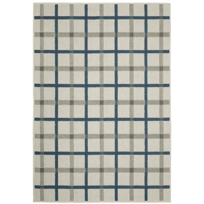 Oriental Weavers Torrey 7150H Light Grey/ Blue Indoor/Outdoor Area Rug - 9'10" x 12'10"