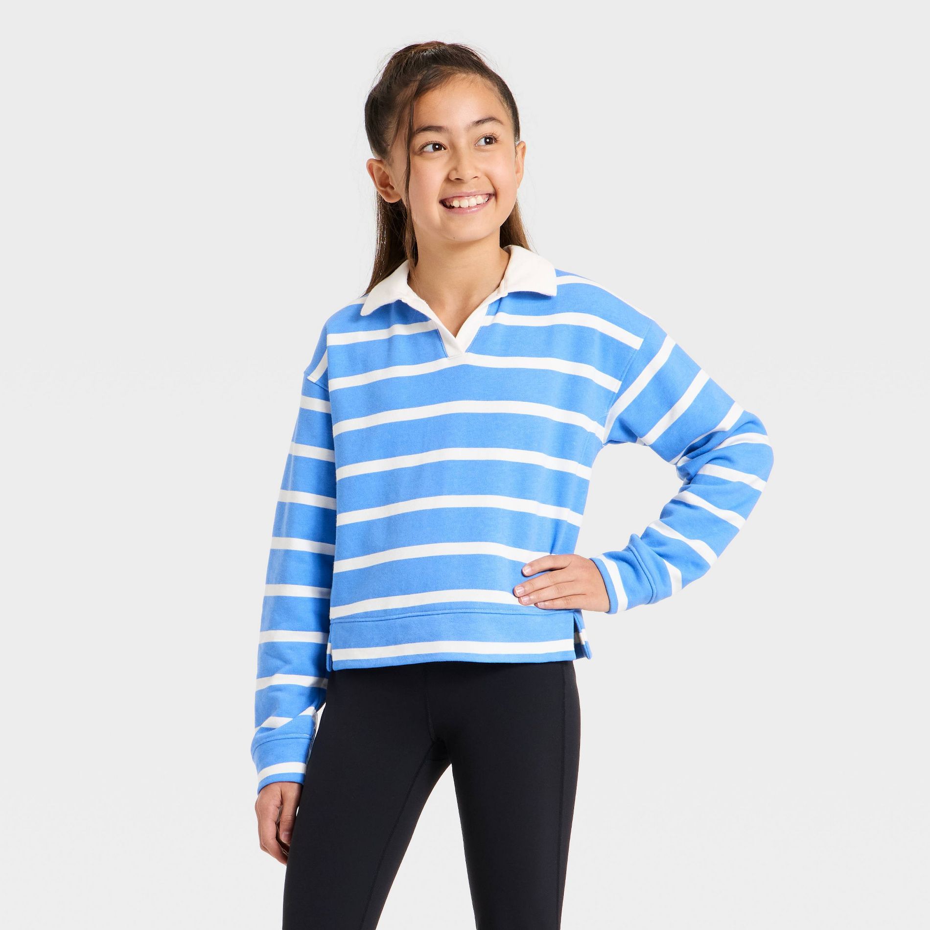 Girls' Washed French Terry Pullover Sweatshirt - All In Motion™