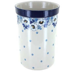 Blue Rose Polish Pottery 169 Ceramika Artystyczna Utensil Jar - 1 of 1