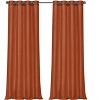 Kate Aurora 1 Piece Autumn Cinnamon Spice Faux Silk Lightweight Transparent Sheer Grommet Top Curtain Panel - 90 in. Long - 2 of 4