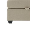 NicBex Modern 25.9" Square Storage Ottomans Wood Footstools with Polyester Fabric for Bedroom and Living Room - 4 of 4
