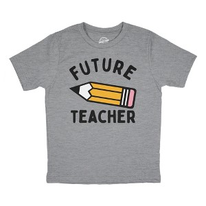 Youth Funny T Shirts Future Teacher Sarcastic Pencil Graphic Novelty Tee For Kids - Crazy Dog Youth T Shirt - 1 of 4