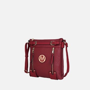 MKF Collection Lilian Vegan Leather Women’s Crossbody Purse Functional by Mia K - Red - 1 of 4