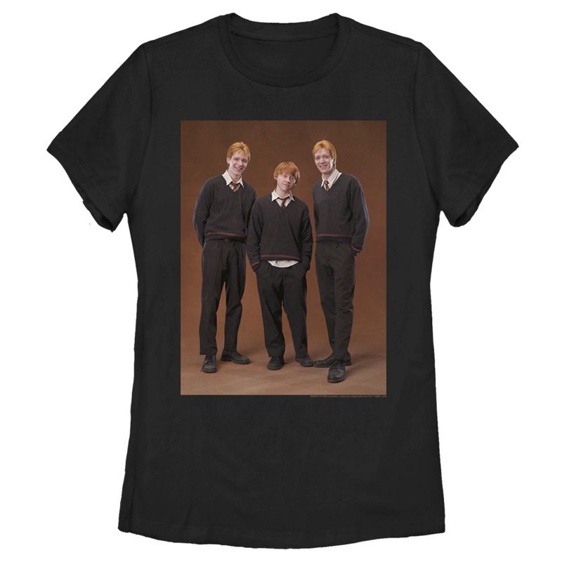 Women's Harry Potter Weasley Brothers Portrait T-Shirt, 1 of 5