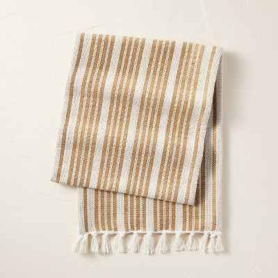 14" x 76" Stitch Stripe Jute & Cotton Blend Table Runner Natural/Sour Cream - Hearth & Hand™ with Magnolia